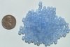 100 4mm Transparent Matte Light Sapphire Round Glass Beads